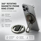 Universal Magnetic Folding Phone Grip Silicone Finger Phone Holder Ring 360° Rotation for MagSafe Holder iPhone 17 Xiaomi