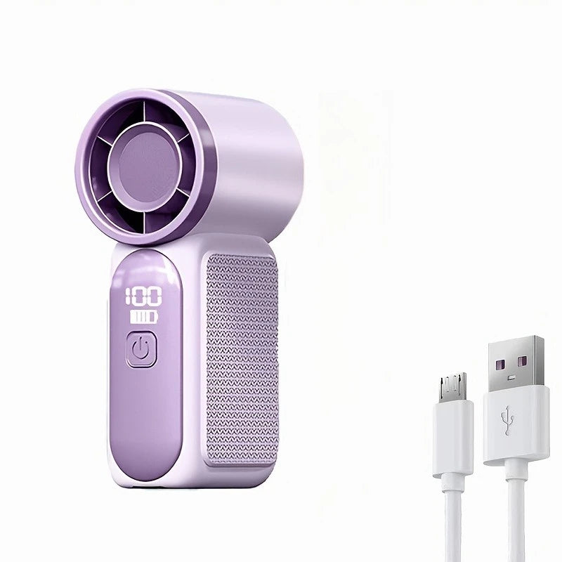 2026 New High-Speed Mini Handheld Small Fan, 100-Speed Small Wind Cannon USB Charging Battery Life Turbine Portable Outdoor Fan