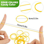200PCS Yellow Rubber Bands 2.5 Inch Small Elastic Rubber Bands for Money Office Supplies Good Elasticity Ideal for Home Office