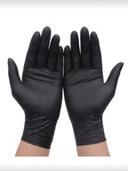 2/20/50/100pcs Black Disposable Nitrile Gloves, Latex-Free Waterproof Anti-Static Multi-Purpose Work Gloves, Powder-Free, Suitable For Kitchen, Bathroom, Home, Hair Dyeing, Beauty Salon, Painting, Craft Protection Gloves [No