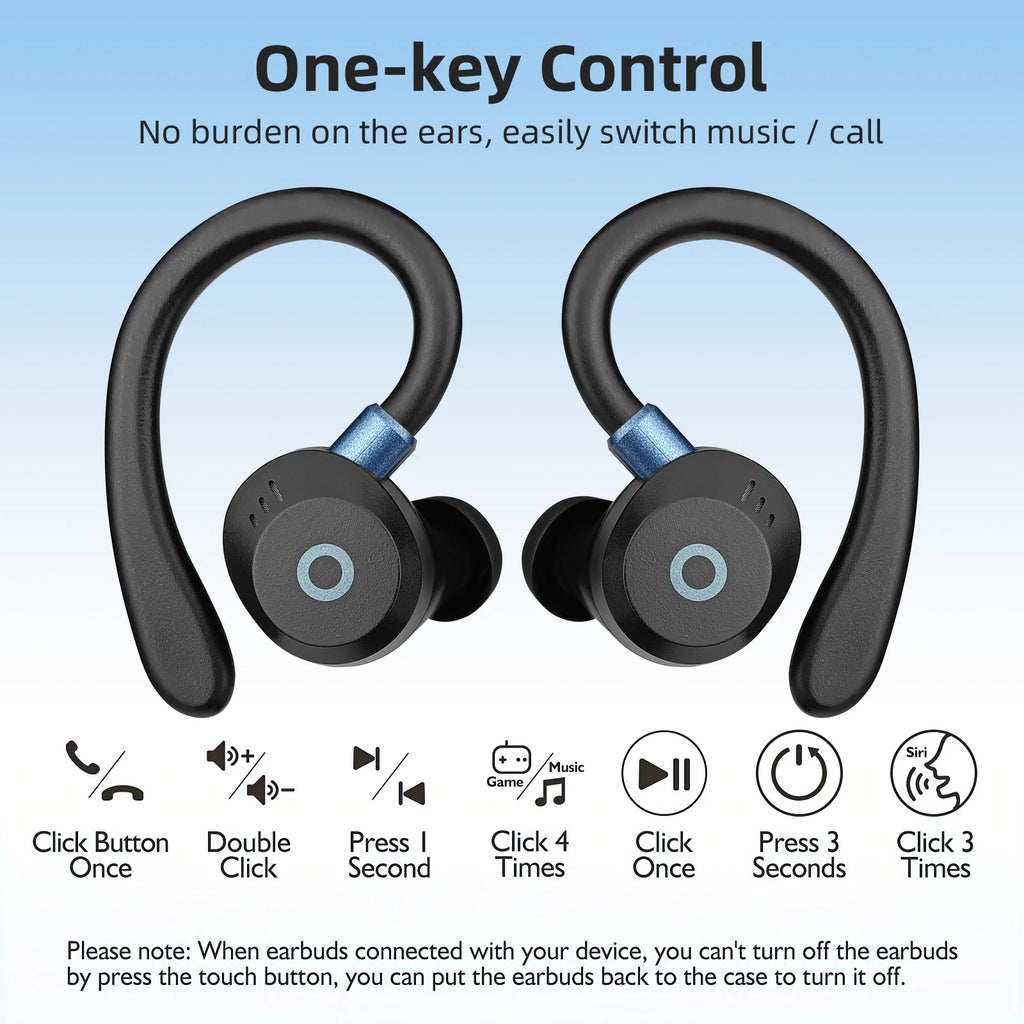 K09 Wireless Earphones Bluetooth Earbuds Dual Ear In-Ear Headphones with Digital Display Noise Reduction for Business And Sports