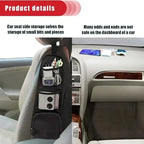 1pcs Car Seat Back Hanging Bag Oxford Cloth Waterproof Thermal Pressure Resistant Handle Side Storage Bag Vehicle Compression