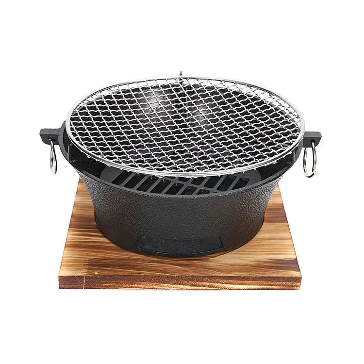 Zoe Cast Iron Oven Fireplace Charcoal And Alcohol Stove Barbecue Family Outdoor Picnic Water Tea Boiling Stove Garden Camping