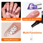 Solid Nail Glue Nail Tips Gel for Press On Nails,Acrylic Nail Gel for Manicure Extension,False Nails Adhesive Glue Long Lasting