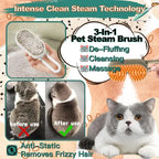 Pet Steam Brush Cat And Dog Deshedder Tool for Grooming And Hair Removal