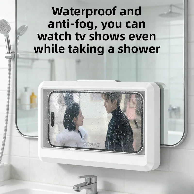 Fixed Universal Waterproof and Anti-fog Mobile Phone Case For Bathhouses Draining Phone Holder Waterproof Touched Shower Phone