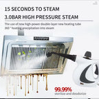 High Temperature Handheld Steam Cleaner 9 Piece Set, 350ML Portable Steamer For Kitchen Bathroom Car Tile And Grout Cleaning