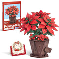 Rolife Artificial Flower Wooden 3D Puzzle Poinsettia DIY Model Building Kit for Home Decor Mother's Day Valentine's Day Gifts