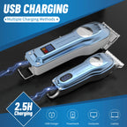 Sejoy Rechargeable Hair Clipper Combo Professional Electric Hair Trimmer Set Cordless Haircut Machine Kits for Barber