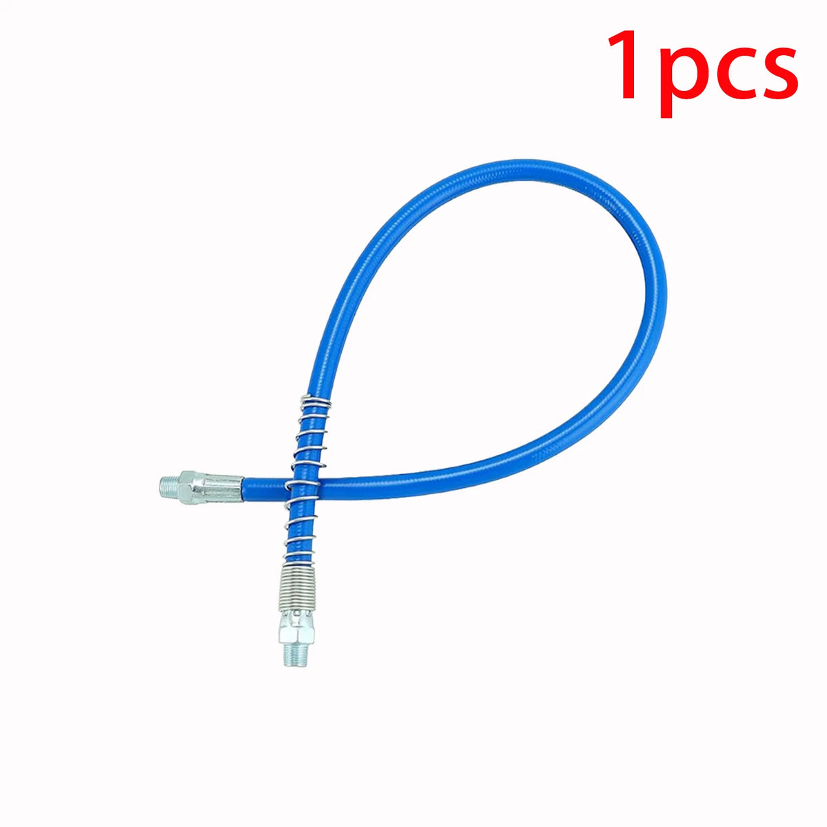 30cm10000PSI Heavy Duty Grease Gun Hose, 1/8 NPT Flexible Lubrication Extension Hose with Spring Protection for Auto Maintenance