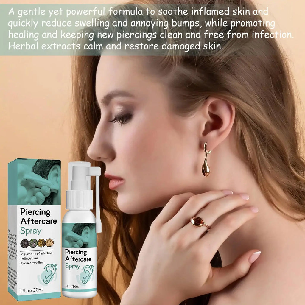Gentle Liquid Cleaner Fluid Spray Piercing Aftercare Mist Ear Piercing Care Solution For Ear Nose Belly Piercings Gentle Mist