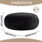 100CM×100CM×60CM, adult beanbag chair with padded beanbag inside, memory foam chair, soft flannel washable cover, ideal reading seat for bedrooms and dorms.