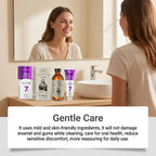 Oralhoe BrighteningToothpaste & Pulling Oil Mouthwash Set Stain Removal Fresh Breath Enamel Care Deep Clean for Daily Oral Care