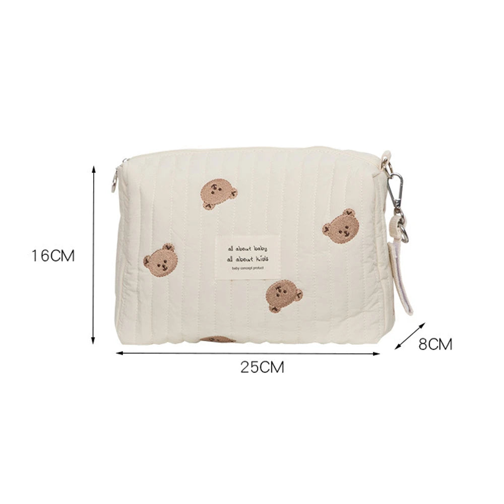 Mommy Bag Print Embroidery Mommy Bag Zipper Newborn Baby Diaper Bag Nappy Pouch Travel Stroller Storage Bags
