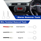 43Pcs Car Trim Removal Tool Set Panel Fastener Clips Removal, Fastener Terminal Remover Tool Round Handle Crowbar Kit Car/Radio