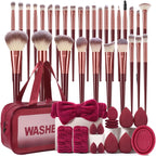 47PCS Makeup Tools:30PCS Makeup brush set+5PCS Makeup Tools+12PCS Makeup Sponges