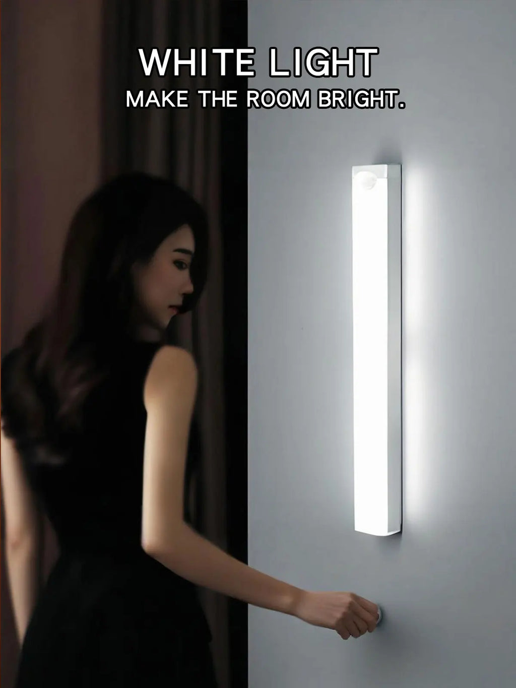 LED Motion Sensor Light Wireless LED Night Light Type C Rechargeable Light Cabinet Wardrobe Lamp Staircase Backlight For Kitchen