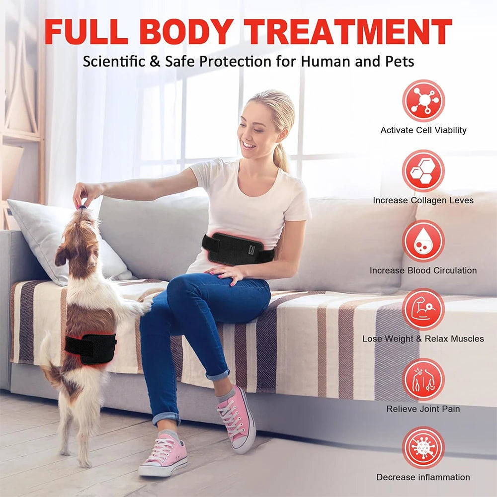 Red Light Therapy Device for Pain Relief Infrared Light Physiotherapy for Dogs Cats Pets Home Use Treatment
