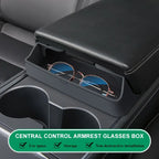 For Tesla Model 3 Model Y Accessories 2023 Central Control Armrest Box Phone Pocket Car Glasses Case Storage Tray Auto Parts
