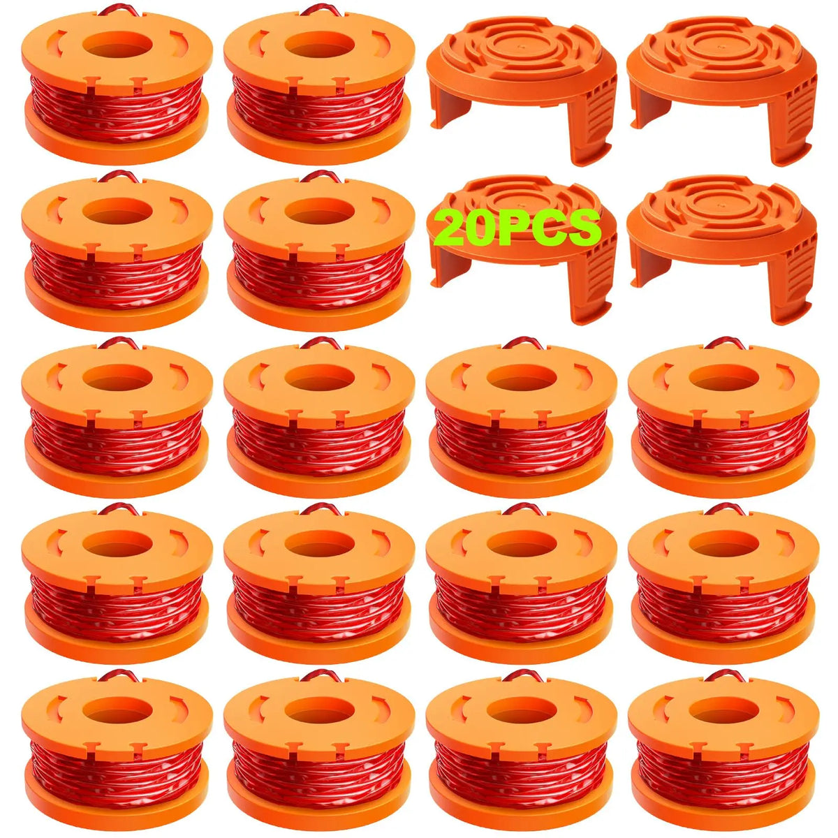20 Pack Trimmer Spool Line For Worx (WA0010) Replacement Trimmer Spool Line For Worx Trimmer Line Refills 0.065 inch
