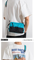 Outdoor Sports Crossbody Sling Bag Nylon Retro Waterproof Tear-Resistant for Cycling Running Hiking Outdoor Essentials