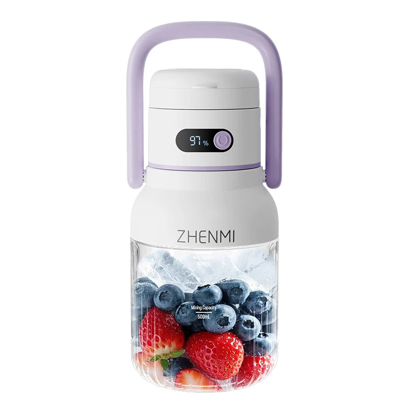 Holidays and Birthdays Blender for Shakes & Smoothies! ZHENMI BPA-Free Cordless Blender, 33oz, Ice Crushing, USB Rechargeable,