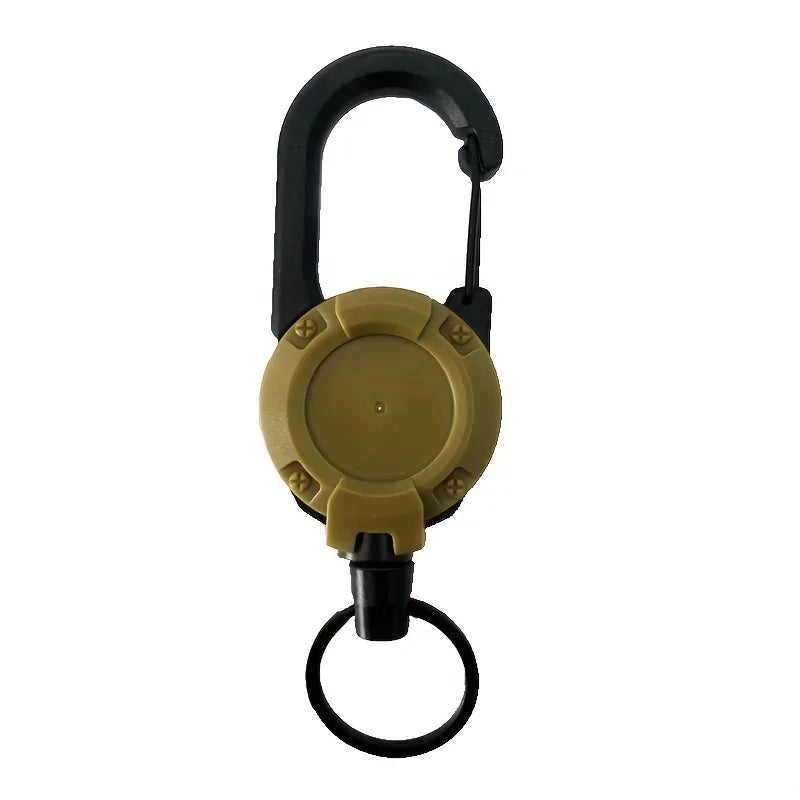 1/2/4pcs Extendable Retractable Holders Keychain Badge Reels Heavy Duty Clip With Carabiner Key Chain For Men Outdoor Bags