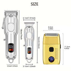 Hair Clippers Electric Razor Shavers for Men USB Rechargeable Clippers and Trimmer Beard Trimmer Barber Kit Professional Clipper