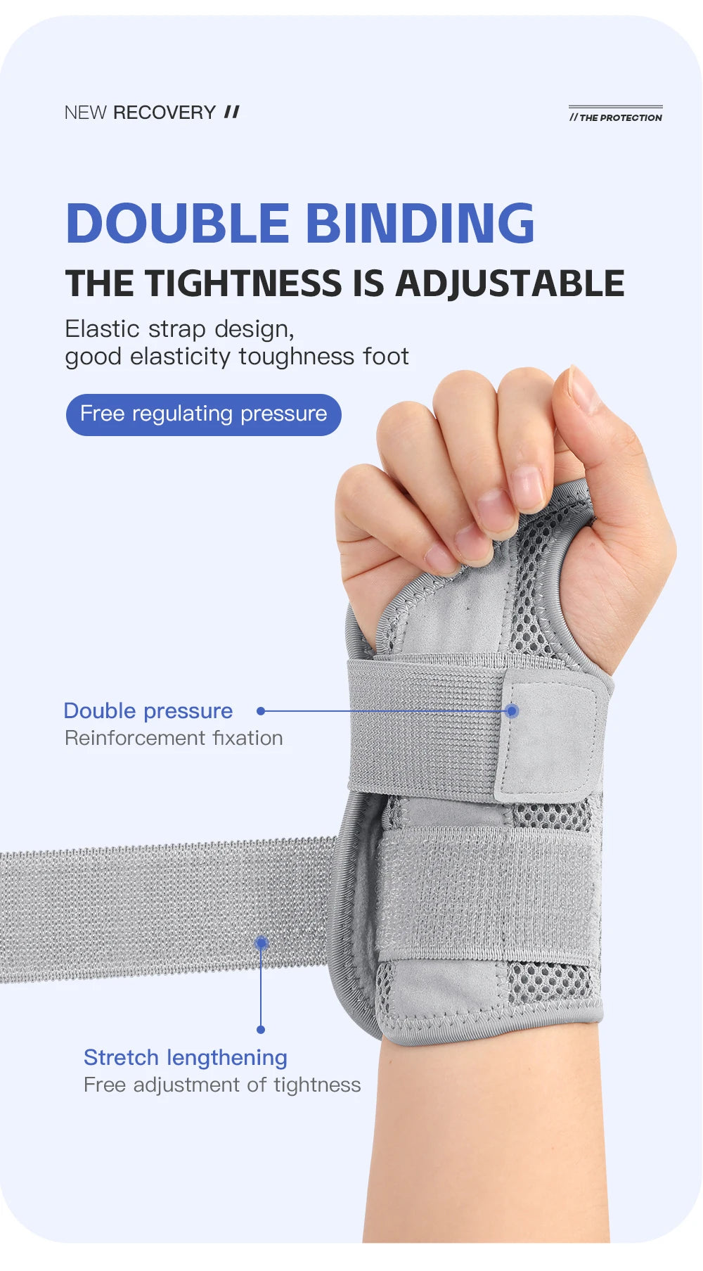 1/2 Finger Joint Pain Tendon Sheath Adjustable Dual Strap Wrist Guard with Thin Design Thumb Strain Protection Strap Wrist Guard
