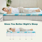 JHK 2-3 Inch Memory Foam Mattress Topper Queen Size Thick Gel  Cooling Mattress Soft and Breathable Bed Topper Bedroom Furniture