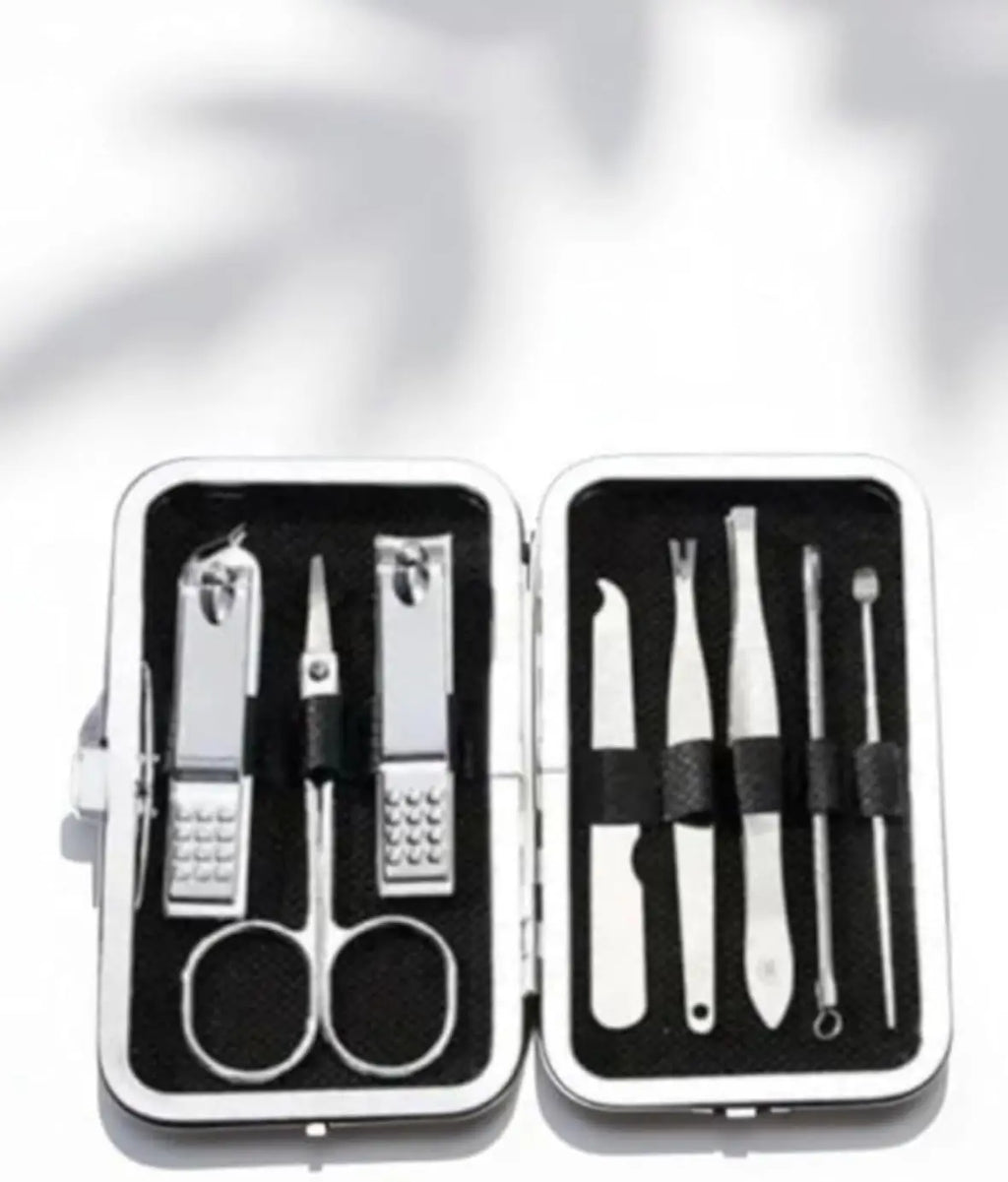 Complete Nail Tool Set 1 Units, 8 Essential Tools per Kit, Sharp Blades & Safe Handles, Easy to Carry in Pocket or Bag