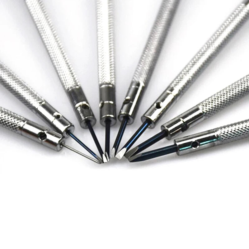 13PCS/Set Professional 0.6-2.0mm 90mm Long Slotted Cross Screwdriver Kit Watchmakers Watch Repair Tools Set