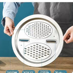 3PCS/1Set Vegetable Slicer, Stainless Steel Slicer, Potato Slicer, Vegetable Washing Basin, Drain Basket, Multifunctional