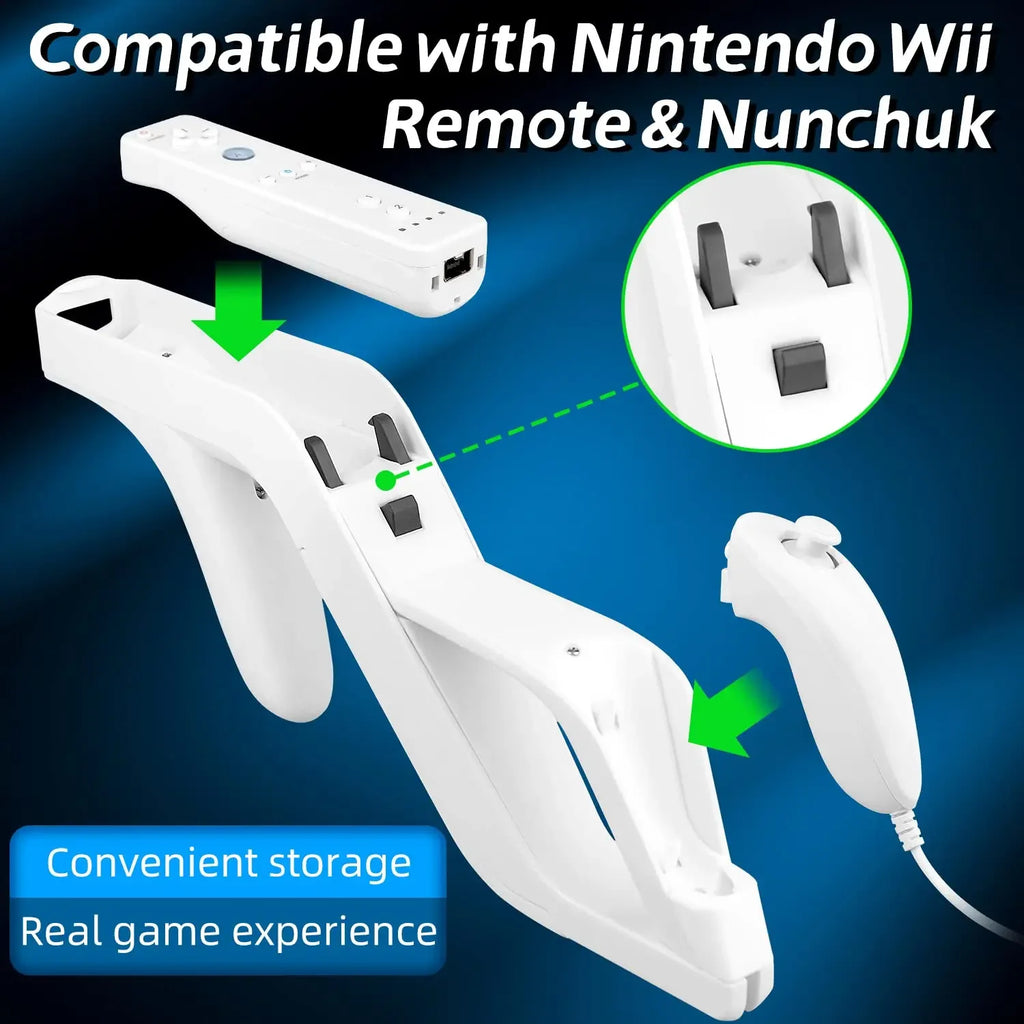 VIKEFON New 1Pcs Detachable For Wii Zapper Gun for Remote Controller Gaming Accessories Games Remote Control Shooting Gun Games