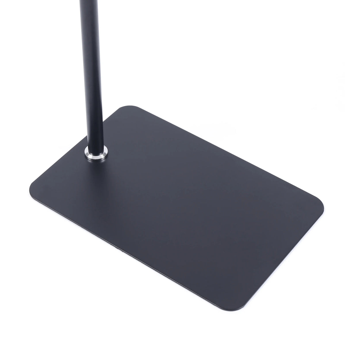Tablet Floor Stand, 360° Swivel Adjustable Height & Angle, Heavy Duty Carbon Steel, Non-Slip Base, Portable & Foldable, Universal Holder for 12-18cm Phones & Tablets, for Home Office Kitchen Gym Bedroom, Easy Assembly
