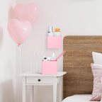 2 Pcs Wall Mounted Organizer Non-drilling Adhesive Floating Shelf Wall Bin Organizer Hanging Storage Containers for Bedroom Bat