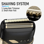 Ufree Electric Razor for Men, Foil Shaver with 2 Foil Heads,  Home appliance Electric Shaver, Wet Dry Cordless Razor, Chargeable