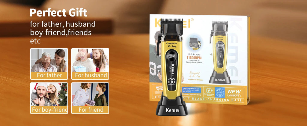 Hair Clippers for Men, Cordless Barber Clippers with LED Display 2299Hair Trimmer with Charging Base Professional Hair Clippers for Men, Cordless Barber Clipper T-Blade Beard Trimmer Foil Shaver Set, Rechargeable Electric Fad