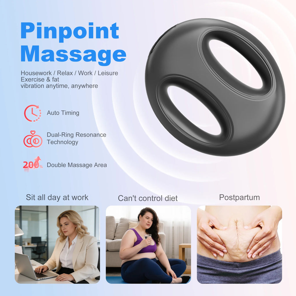 Portable Mini Fascia Ring Massager, Bionic High Frequency Vibration, Comfortable Multifunctional Muscle Massage Tool for Deep Tissue Relief