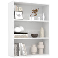 MCQ Wooden 3 Tiers Bookshelf Storage 31.5 Inch Tall Standing Display Bookshelf Sturdy Structure Graduated Shelves for Home