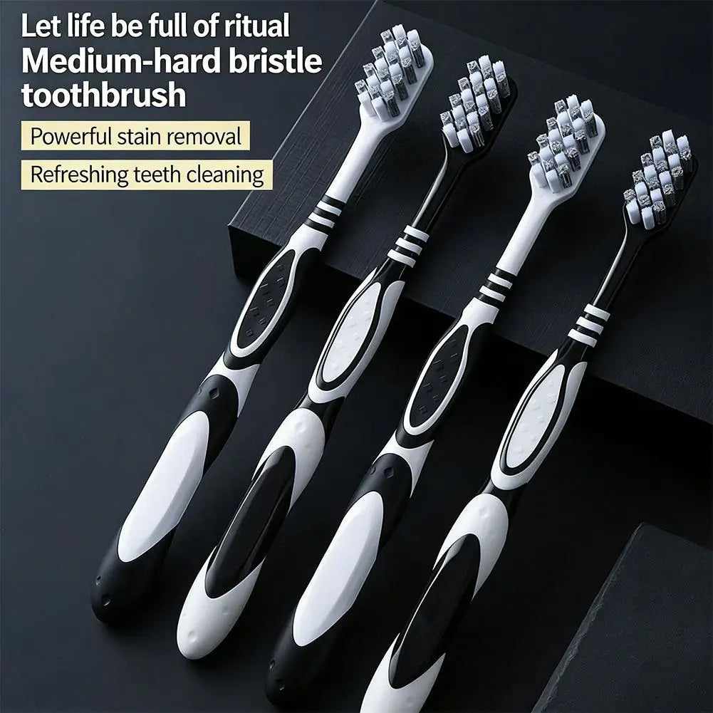 2/6/10PCS Hard Bristle Toothbrush Deep Cleaning Adult Dental Care Teeth Whitening Stain Removal Oral Care Toothbrush