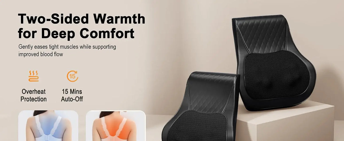 Leercon Neck Massager with Heat, 3D Kneading Massage Pillow for Neck and Back, Shoulder, for Stress Relax at Woman Man Home Office
