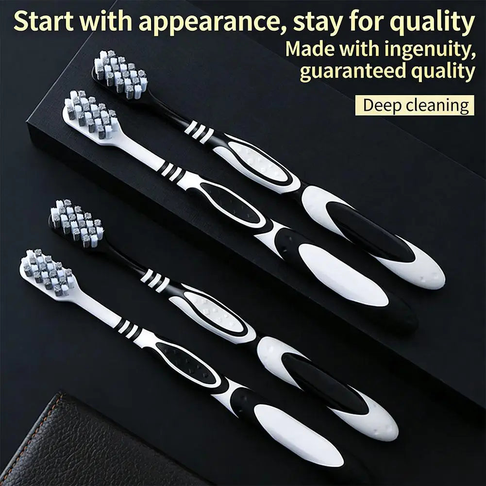 2/6/10PCS Hard Bristle Toothbrush Deep Cleaning Adult Dental Care Teeth Whitening Stain Removal Oral Care Toothbrush