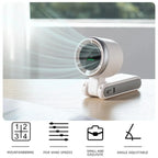 3600mAh Foldable Hand Fan Mini Handheld Turbo Fan Portable USB Rechargeable Desktop Folding Hanging Fan for Outdoor Camping