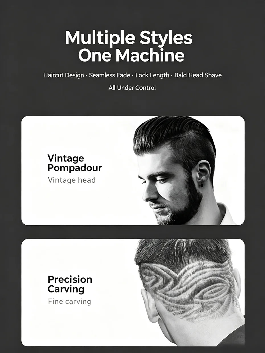 Electric Hair Clipper for Home Use, Hair Salon Specific Oil Head Carving Hair Clipper, Shaving Head Divine Tool