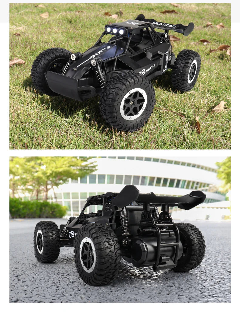 1:16 Scale Remote Control Monster Truck High Speeds 20KMH Off-Road RC Car with LED Lights for Adults Kids Durable Gift Ready for