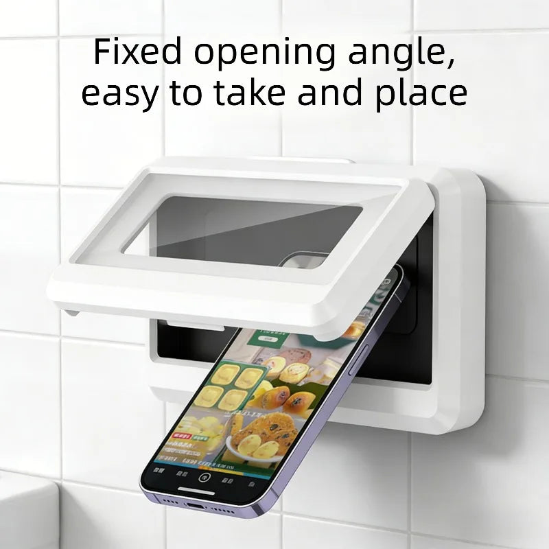 Fixed Universal Waterproof and Anti-fog Mobile Phone Case For Bathhouses Draining Phone Holder Waterproof Touched Shower Phone