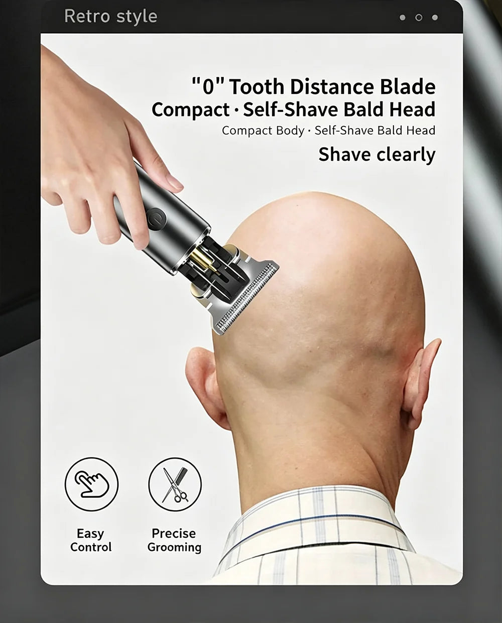 Electric Hair Clipper for Home Use, Hair Salon Specific Oil Head Carving Hair Clipper, Shaving Head Divine Tool
