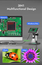 Hayve 4.3'' Digital Microscope 1000X Coin Microscope 1080P Video Microscope for Adult Soldering Microscope With 8 LEDs , PC View