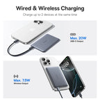 Baseus 5000mAh Magnetic Power Bank 15W PD 20W Wired Charging Thin Card-Sized Slim Portable Powerbank for iPhone 17 Samsung